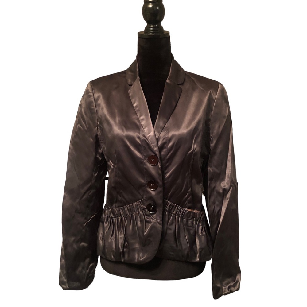 People Like Frank Steely Gray Satin Look Blazer size 8